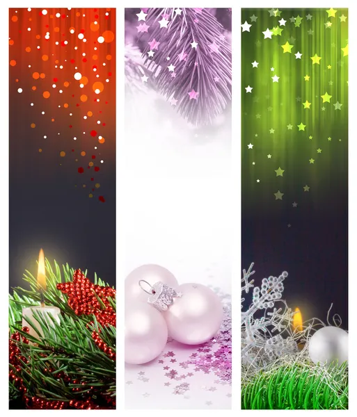 Set karácsonyi bannerek web — Stock Fotó