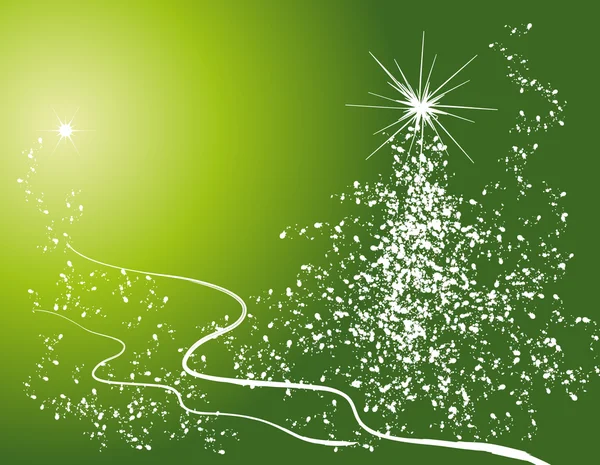 Різдвяна ялинка на зеленому фоні — стоковий вектор