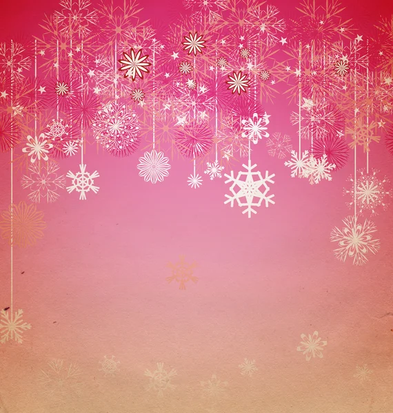 Χριστουγεννιάτικη κάρτα vintage νιφάδα χιονιού — Φωτογραφία Αρχείου