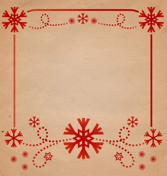 Natal cartão floco de neve vintage — Fotografia de Stock