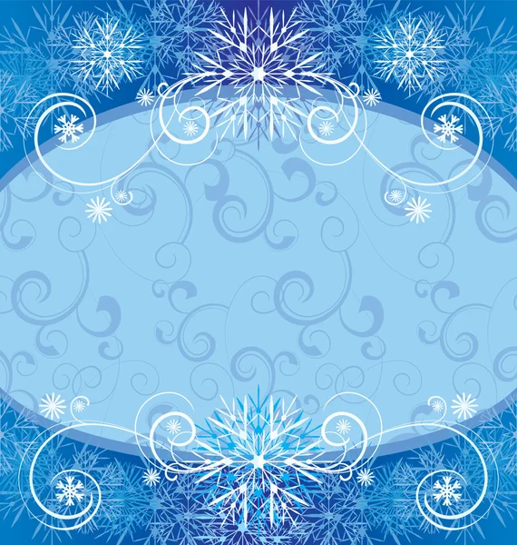 Christmas vintage snowflake card — Stock Vector