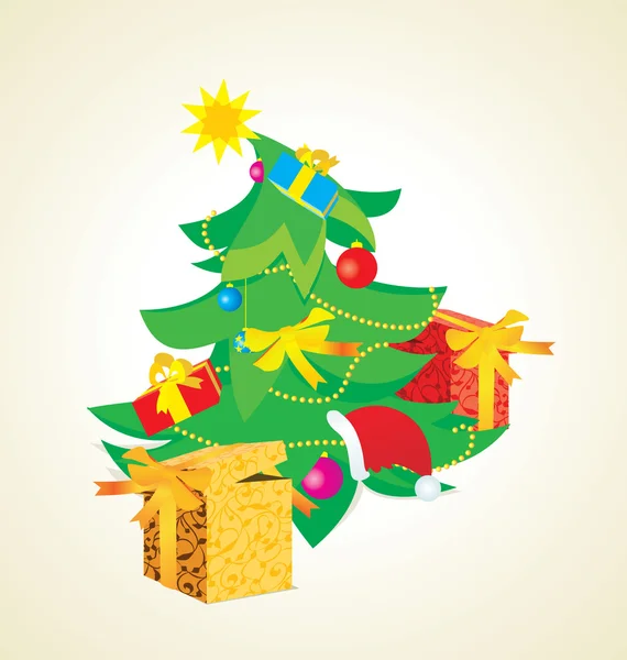 Урожай різдвяної ялинки ілюстрації — стоковий вектор