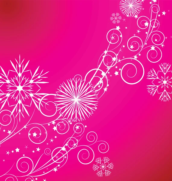 Carte de flocon de neige vintage Noël — Image vectorielle