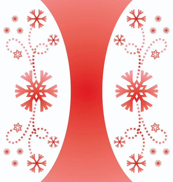 Vintage snöflinga julkort — Stock vektor