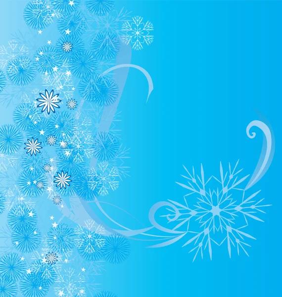 Vetor de Natal cartão floco de neve — Vetor de Stock