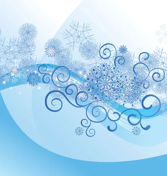 Tarjeta de copo de nieve vector de Navidad — Vector de stock