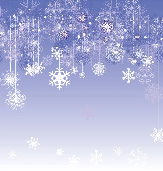 クリスマス ベクトル スノーフレーク カード — ストックベクタ