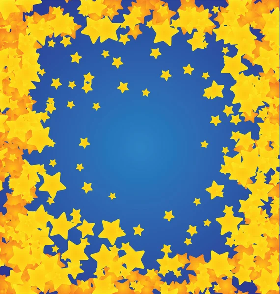 Vektor Weihnachten Hintergrund mit goldenen Sternen Cartoon — Stockvektor