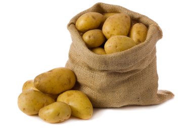 Raw potatoes clipart