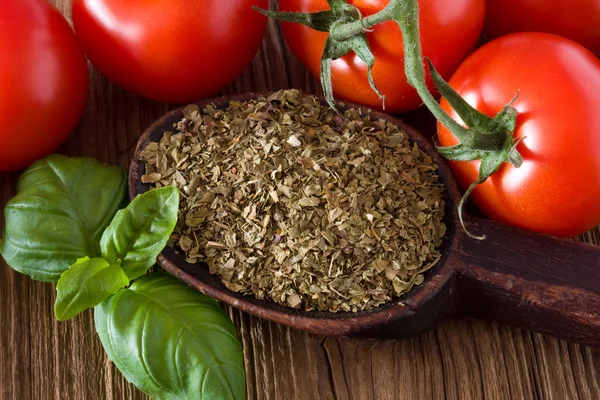 stock image Tomatoes and basil