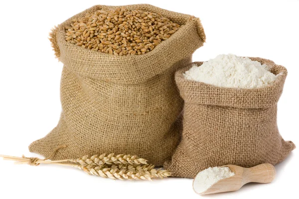 Пшеница и мука — стоковое фото
