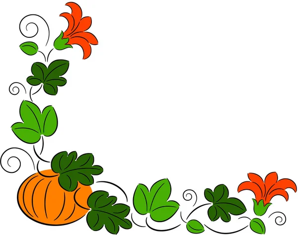 Autumn pumpkin frame — Stock Vector