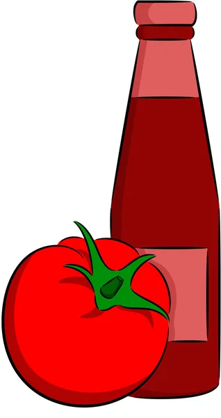 Tomatenketchup — Stockvektor