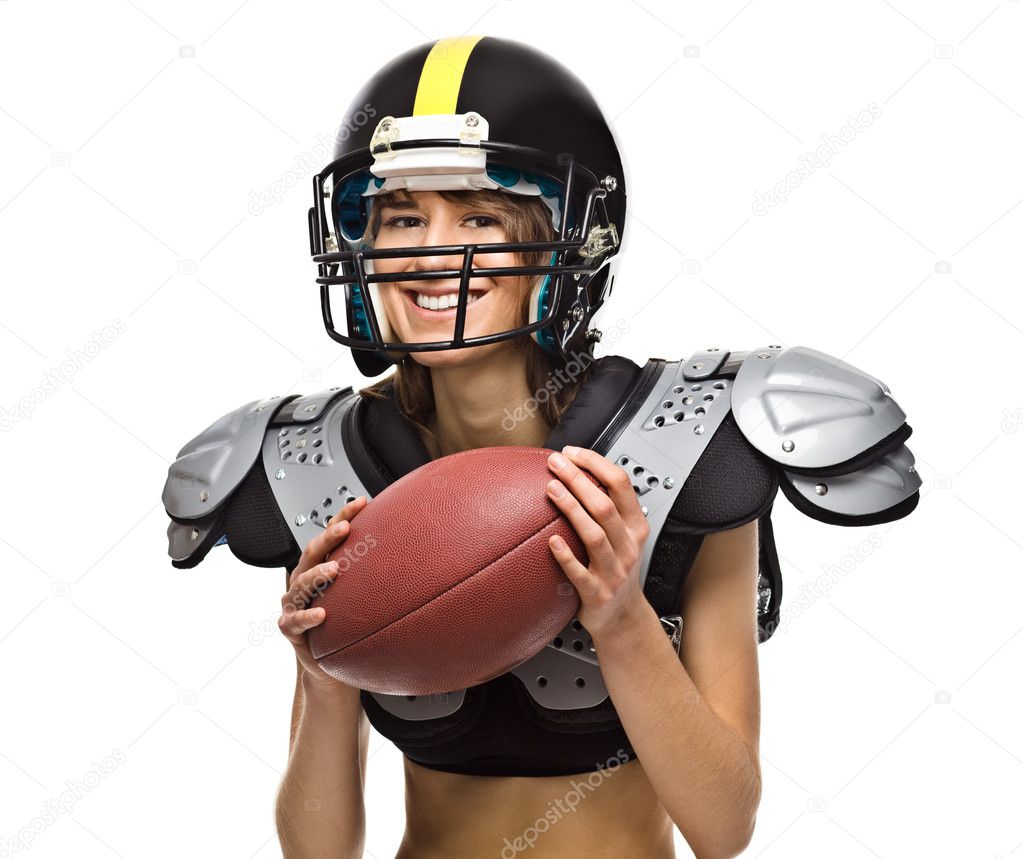 Woman football player
