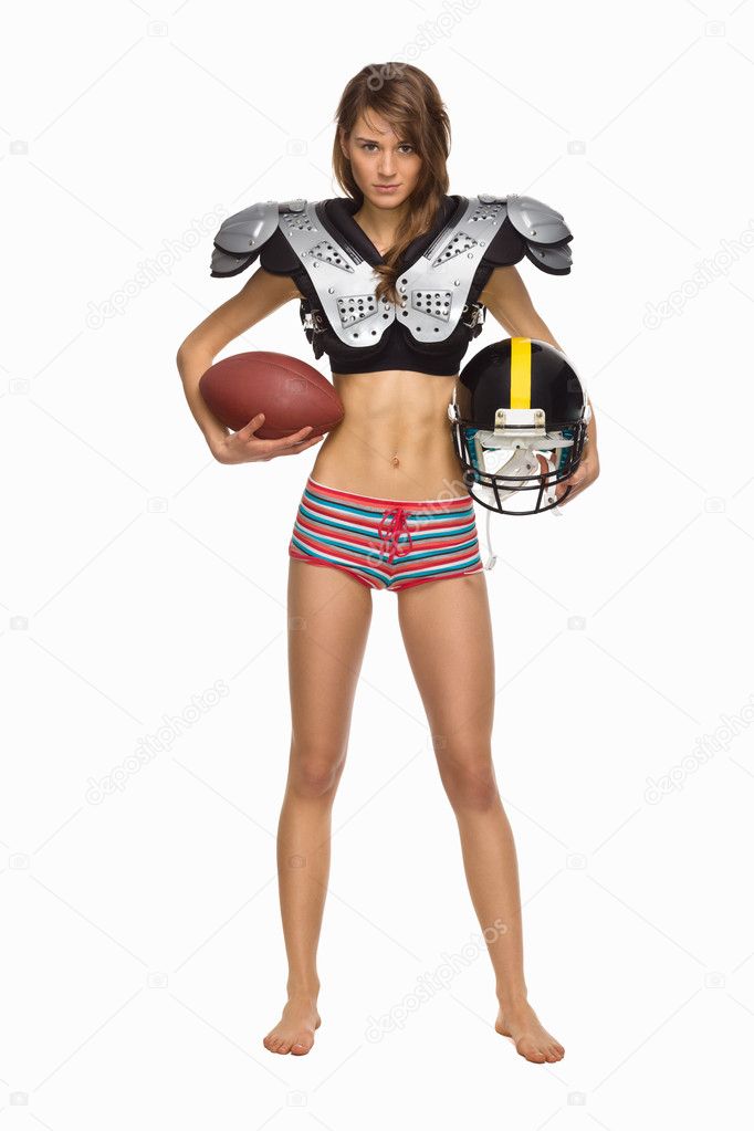 American Football Pattern Sports Bra