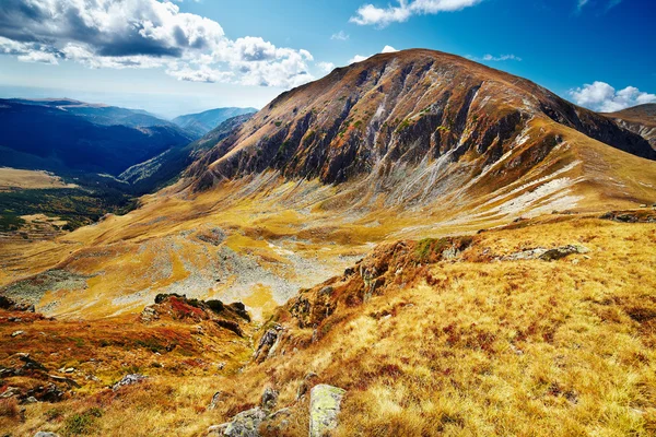 Romanya parang dağlar mohoru zirve ile peyzaj — Stok fotoğraf