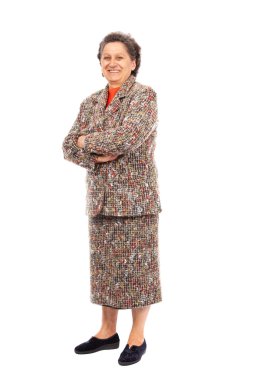 Happy senior woman clipart