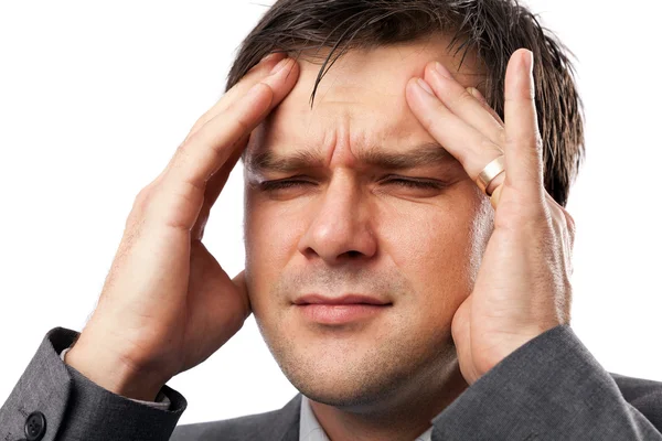 Young man with migraine — Stock Photo, Image