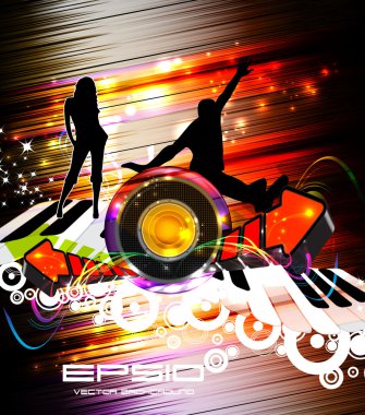 Abstrat music event background clipart