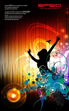 Party event illustration with abstract background clipart