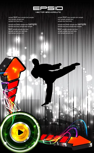 Vektor karate bakgrund — Stock vektor