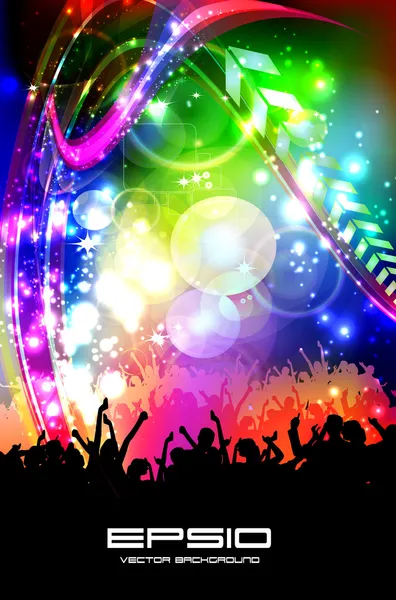 Affiche de fête Disco eps10 — Image vectorielle