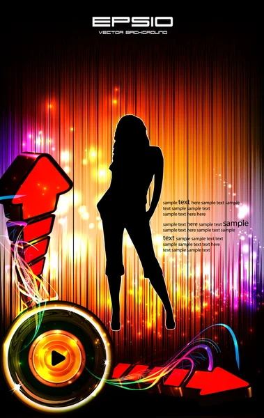Cartaz de festa de discoteca eps10 —  Vetores de Stock