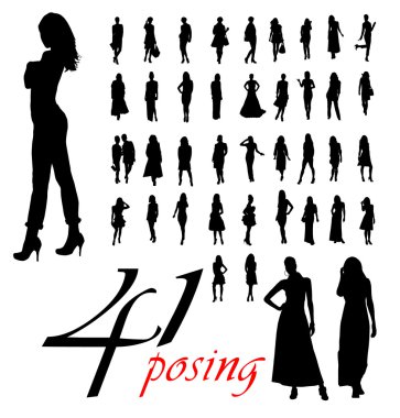 High quality silhouettes clipart