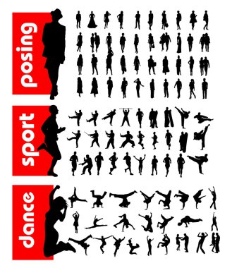 High quality silhouettes clipart