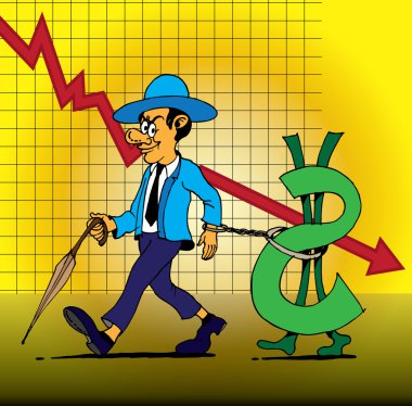 World financial crisis. Business concept. clipart