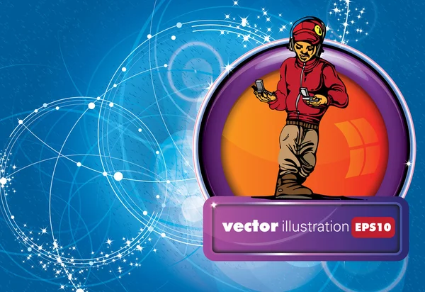 Vektor illustration av musikalisk bakgrund — Stock vektor