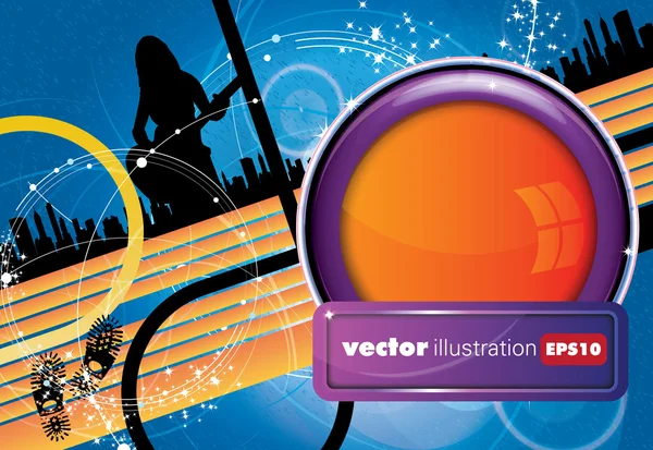 Vektor illusztráció zenei háttér — Stock Vector