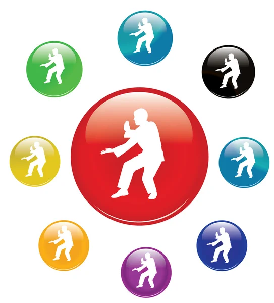 Icona del karate — Vettoriale Stock