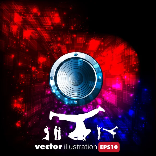 Müzik arkaplanının vektör illüstrasyonu — Stok Vektör