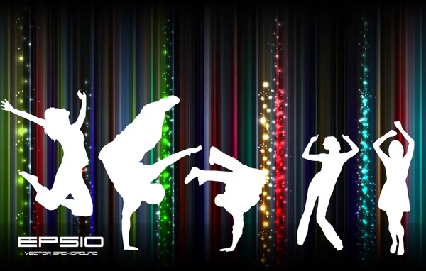 Danse fête de fond — Image vectorielle