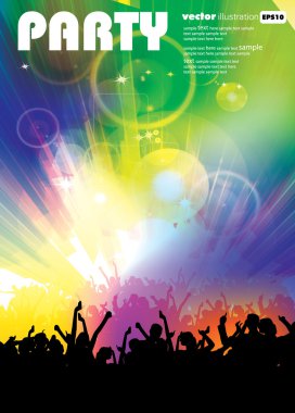 Vector illustration of musical background clipart