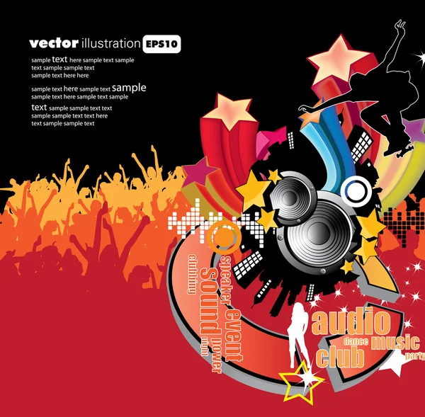 Vektor illusztráció zenei háttér — Stock Vector