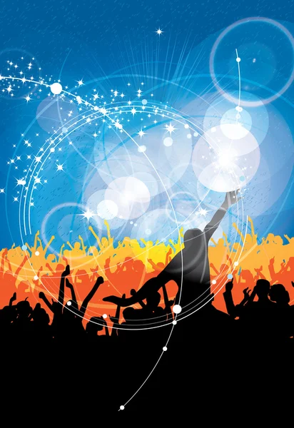 stock vector Vector illustration of music background party