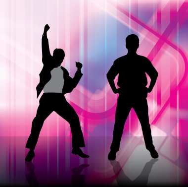 yüksek kaliteli siluetleri poz. vektör çizim