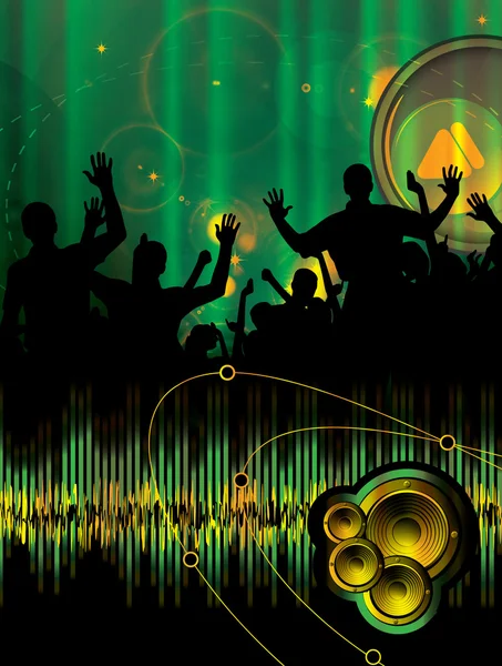 Illustration vectorielle de la fête d'arrière-plan musicale — Image vectorielle