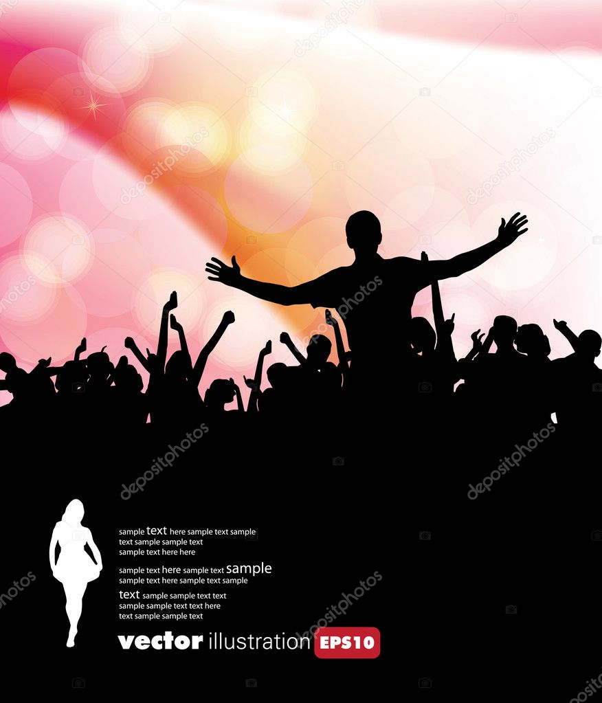 Vector illustration of music background party