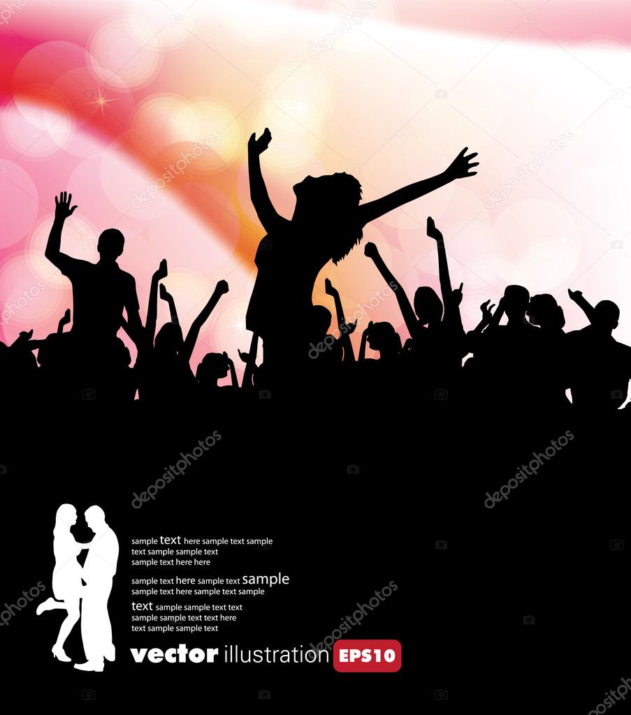 Vector illustration of music background party
