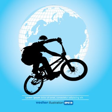 Vector of BMX cyclist clipart