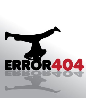 Illustration of 404 Page not found clipart