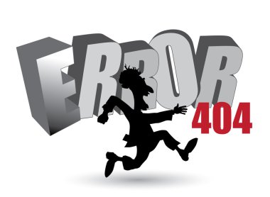 Illustration of 404 Page not found clipart