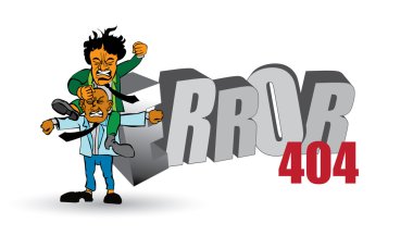 Illustration of 404 Page not found clipart