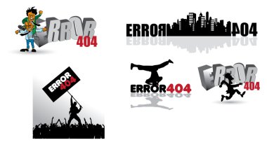 Illustration of 404 Page not found clipart