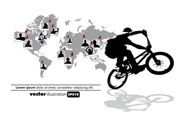 BMX ride — Stock Vector