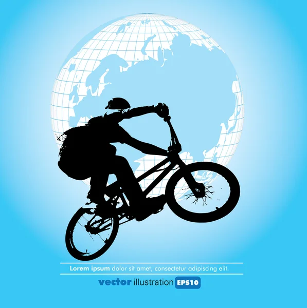Vector del ciclista BMX — Archivo Imágenes Vectoriales