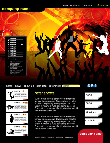Modèle de page de site Web — Image vectorielle